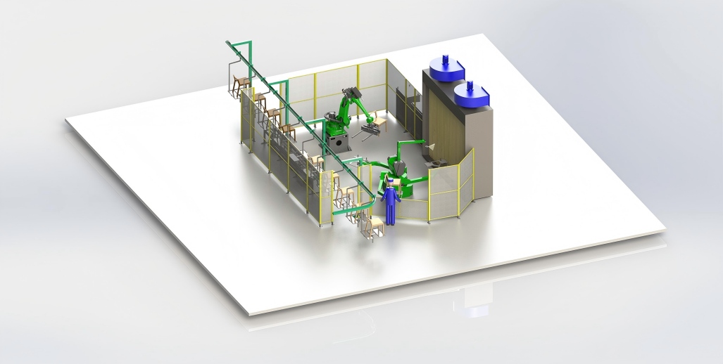 Industrial spraying robot